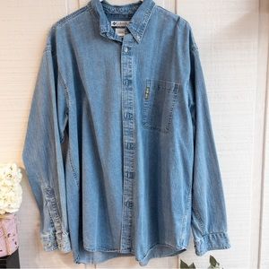 Vintage Columbia Denim Button-Down Shirt